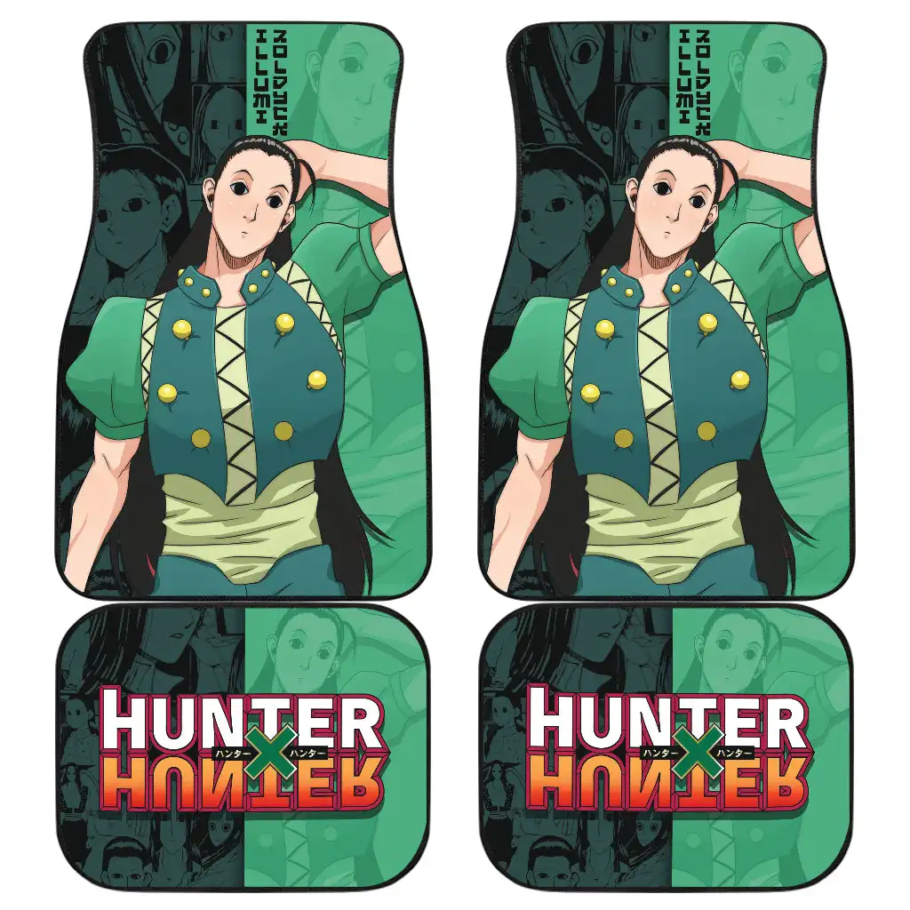 

Автомобильные напольные коврики Illumi Zoldyck Hunter X Hunter для любителей, новые стили Полный комплект 4-х предметов передние и задние автомобильные к...