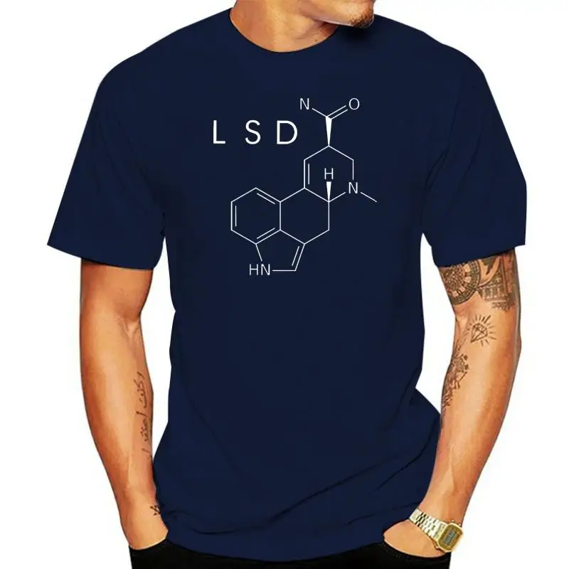 

2023 Newest Fashion Top Quality T Shirts Men O Neck Short Sleeves Cotton T Shirt Lsd Molecule Print T-Shirt Summer Style