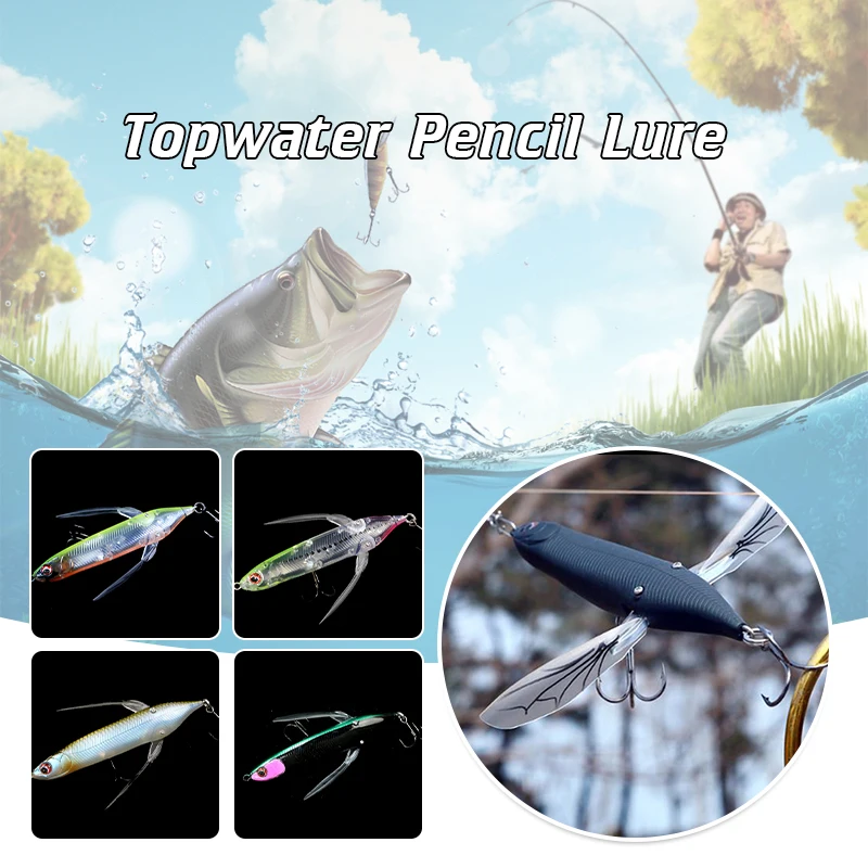 

Pencil Lure 80Mm Minnow Crankbait Spinner Simulated Insect Bait Buzzbait Metal Fishing Bait Bass Trout Wobblers Fishbait