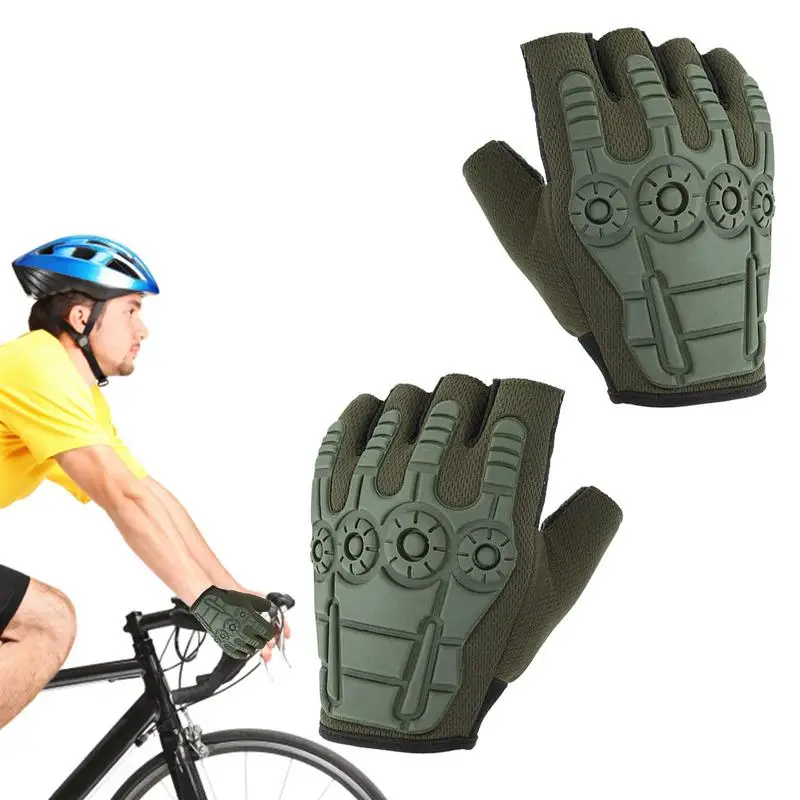 

Bike Gloves For Men Cycling Non-Slip Gel Men's Half Finger Gloves Biking Gloves Half Finger Gloves-for Cycling
