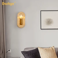 modern golden copper wall lamp nordic minimalist creative living room background bedroom bedside sconce aisle stairs wall lights