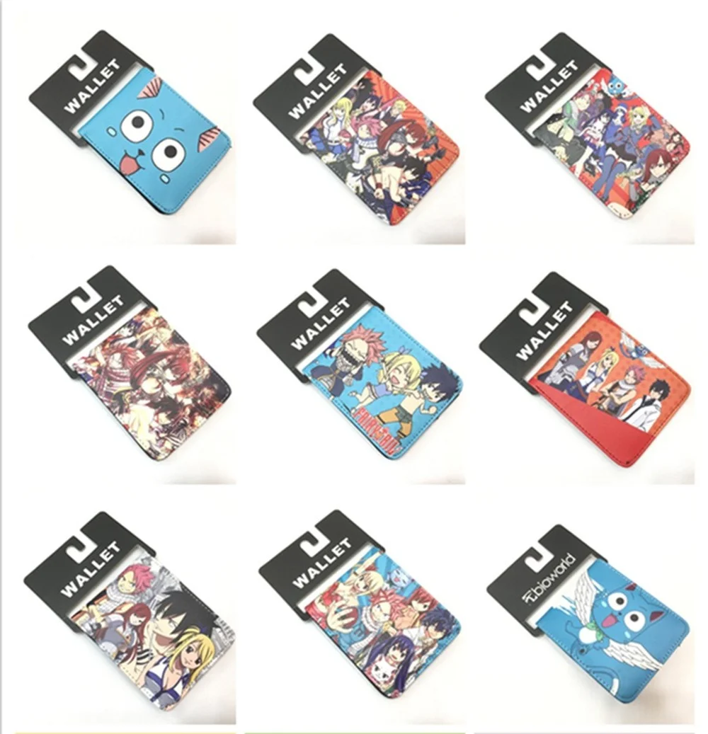 

Кошелек с рисунком Феи из аниме «хвост», короткий кошелек из искусственной кожи для удостоверения личности/кредитных карт, симпатичный кош...