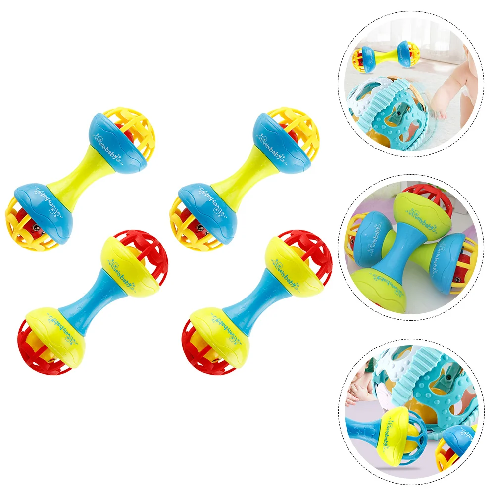

4pcs Toddler Handheld Shaker Toys for Newborn Children Early Educational Interactive Gifts
