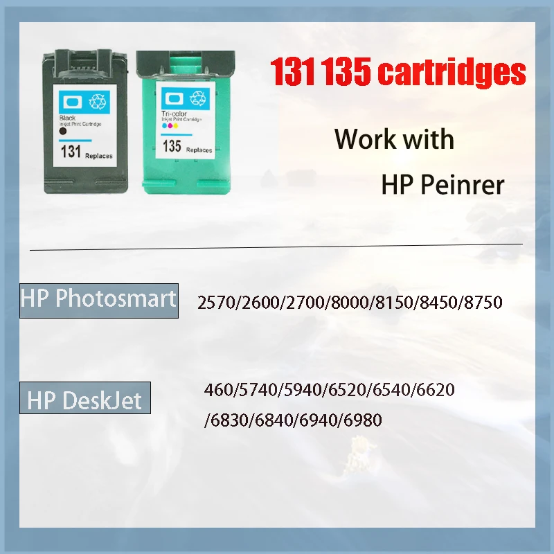 Чернильный картридж vilaxh 131 135 совместимый с HP 131XL 135XL PhotoSmart 8150 8153 8400 8450 8453 C3100 C3110 C3125