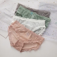 womens cotton underwear sexy lace panties mid waist seamless briefs fashion cute rabbit underpants female invisible lingerie