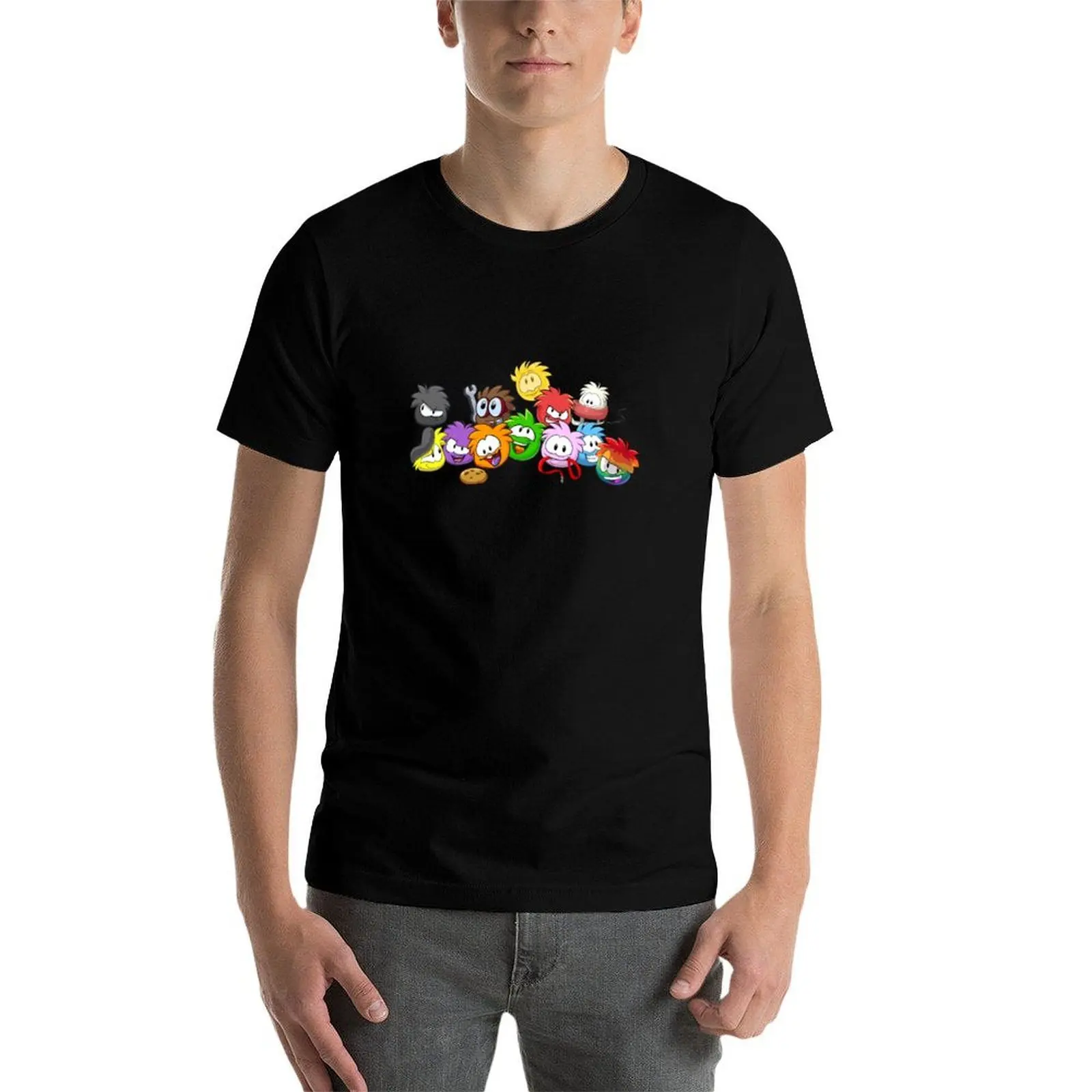 Фото Футболка Club Penguin All Puffles в стиле уличной моды, повседневная футболка. №4