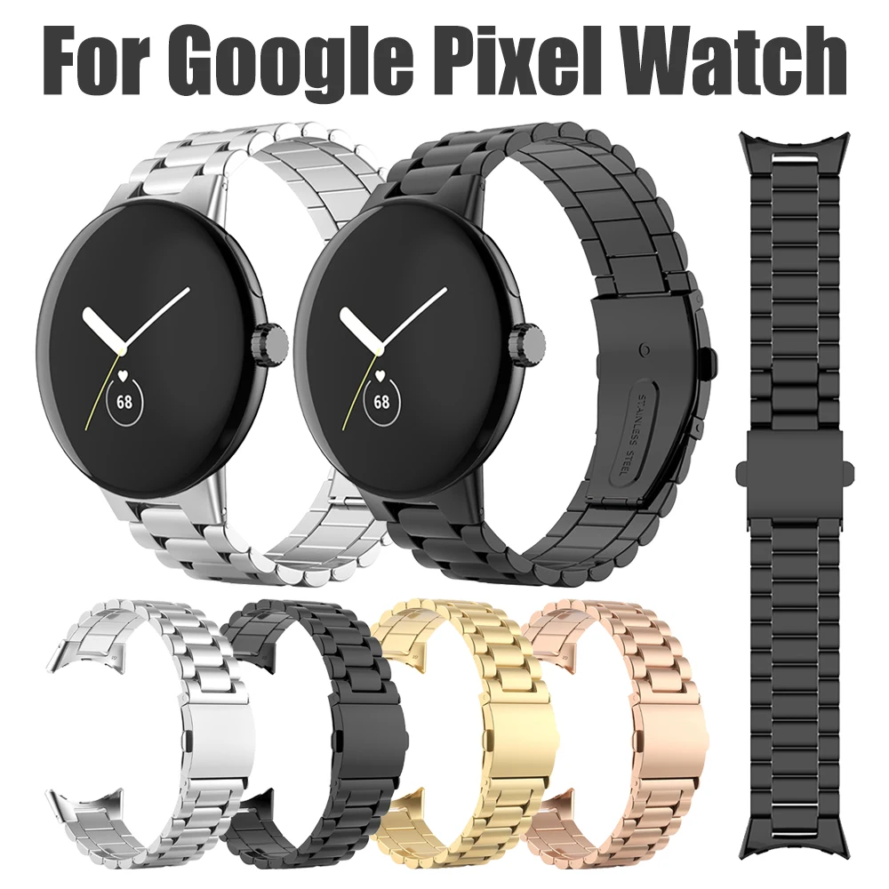 

No Gaps Classic Buckle Metal Stainless Steel Strap for Google Pixel Watch band forPixel Watch Bracelet Replacement Watchband