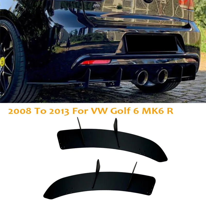 

2008–2013 для VW Volkswagen Golf 6 MK6 R, нижний задний бампер, диффузор, сплиттер, спойлеры, защитная защита, дефлектор для губ Canard