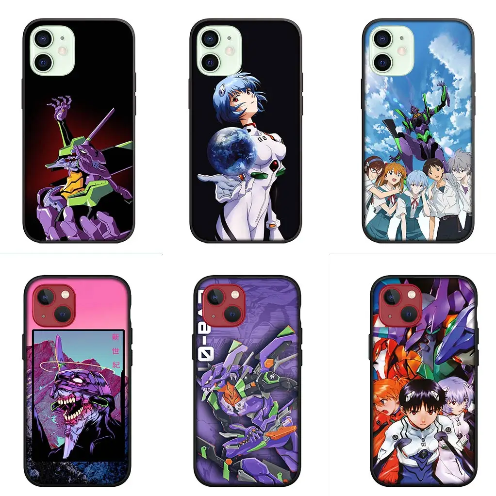 N-Neons G-Genesiss E-Evangelions гибкий чехол для телефона Apple iPhone 15 14 Plus 13 12 Mini Pro Max + 13Pro