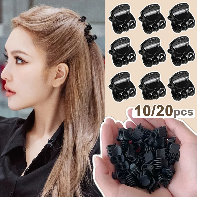 

10/20pcs Mini Hair Claws Women Girls Small Hair Clip Kids Sweet Hairpins Black Hair Clips Korean Solid Headband Hair Accessories