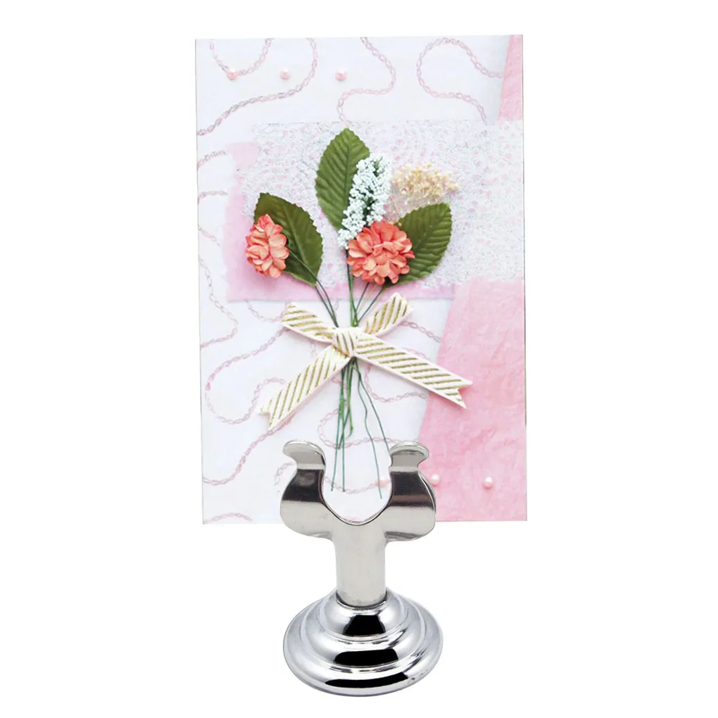 

Display Rack Clip Hotel Meeting Wedding Heart Photo Clip Table Number Stand Desktop Decoration Metal Place Card Holder Windproof