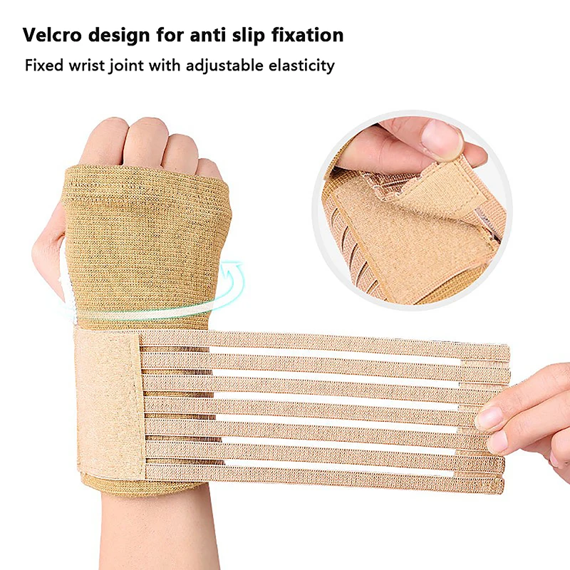 

1 Pair Elastic Wrist Guard Fitness Wristband Arthritis Sprain Band Carpal Protector Hand Brace Sports Wrist Supports Accessories