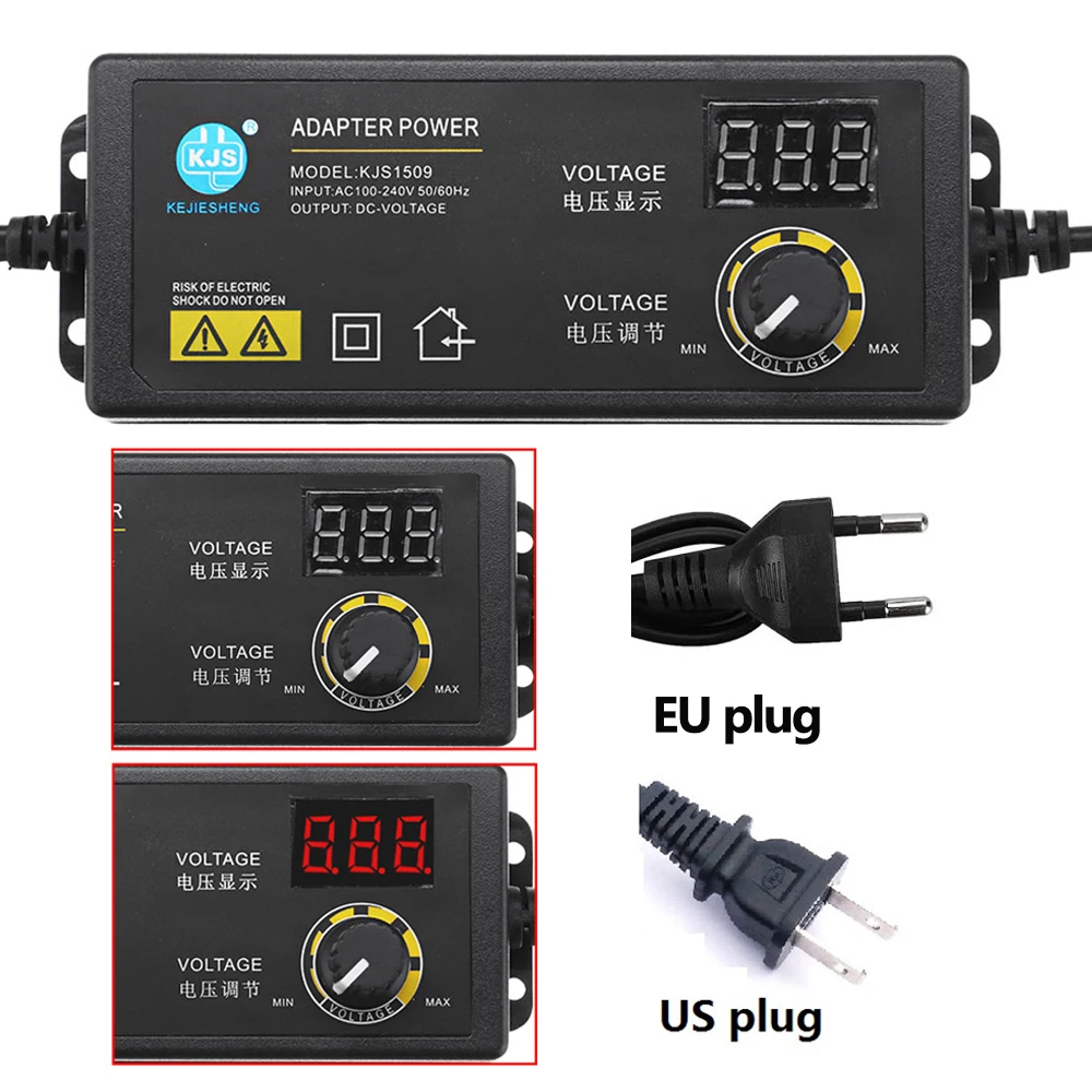

3-36V 60W Power Switching Adapte LED LCD Digital Display Voltage Regulation Power Supply Adatpor for Game Player Motor Router