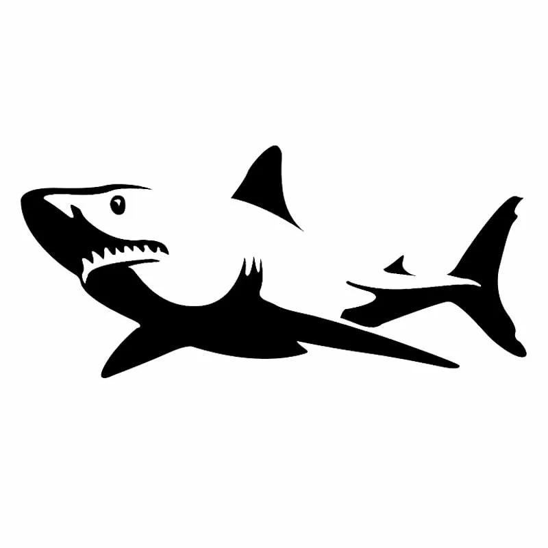 

Animal Creativity Shark Great White Mammel Sea Fish Art Decal Vinyl Car Sticker Decor Black/Silver 15CM*6.9CM