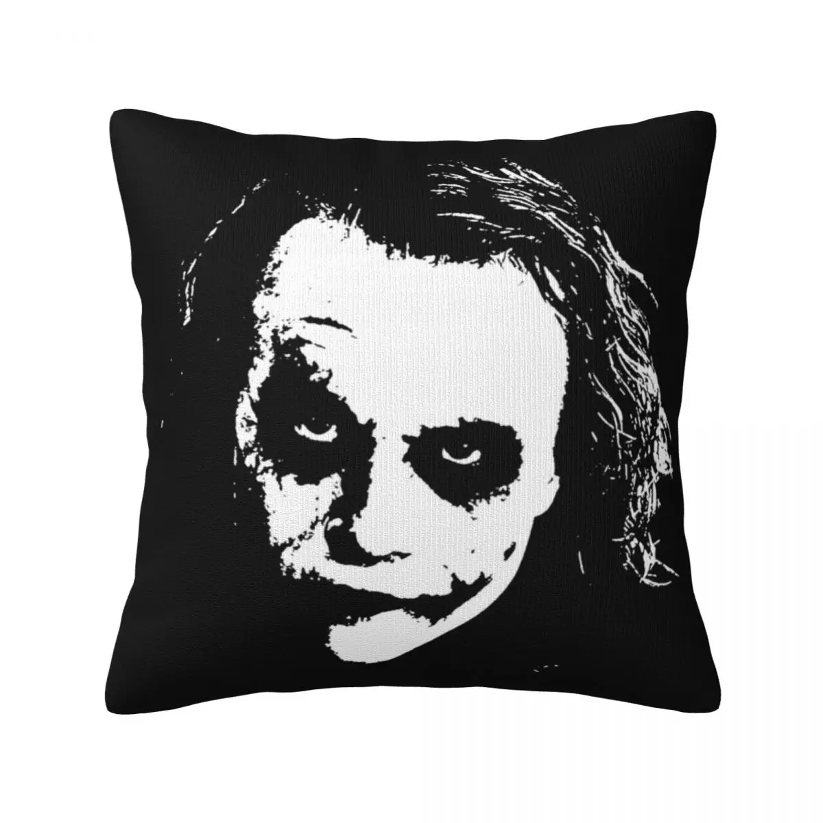 

Clown Pillow Case Black and White Spring Square Pillowcase Polyester Travel Zipper Cover