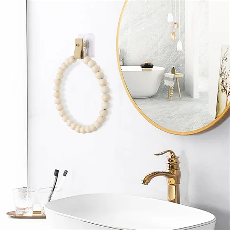 

Простота, модный деревянный настенный держатель для полотенец, аксессуары для ванной комнаты, Круглый держатель для полотенец, вешалка для полотенец в ванную комнату