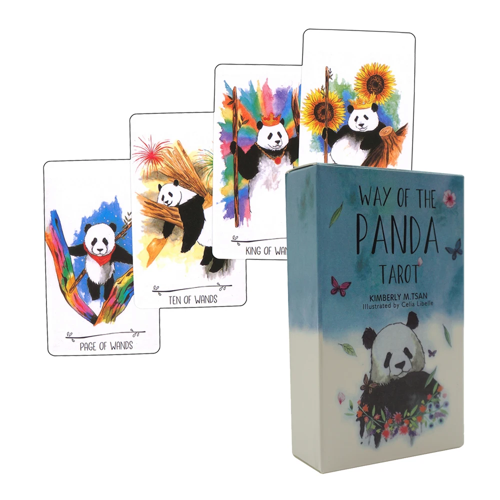

Panda Tarot Cards for Beginners with PDF Guide Book Child Board Games Tarot Decks Unique Oracle Deck Divination Tools