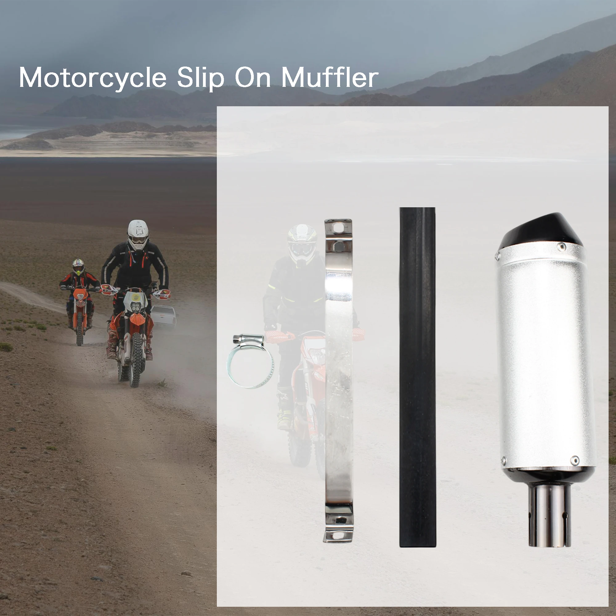 Выхлопной глушитель для мотоцикла 28 мм модель 110 125cc 150cc внедорожник квадроцикла