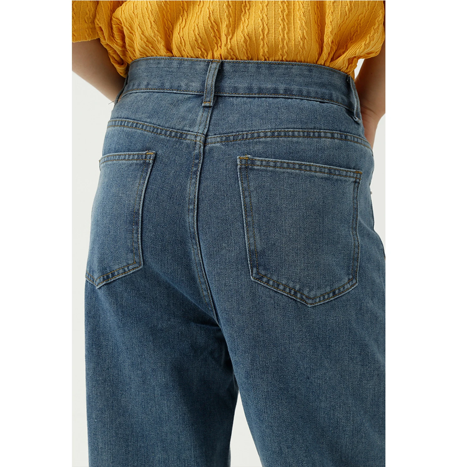 Men's Jeans Men's Trousers Solid Blue Straight Jeans Streetwear Men's Clothing Denim Men's Baggy Jeans Y2k Clothes Men Jeans