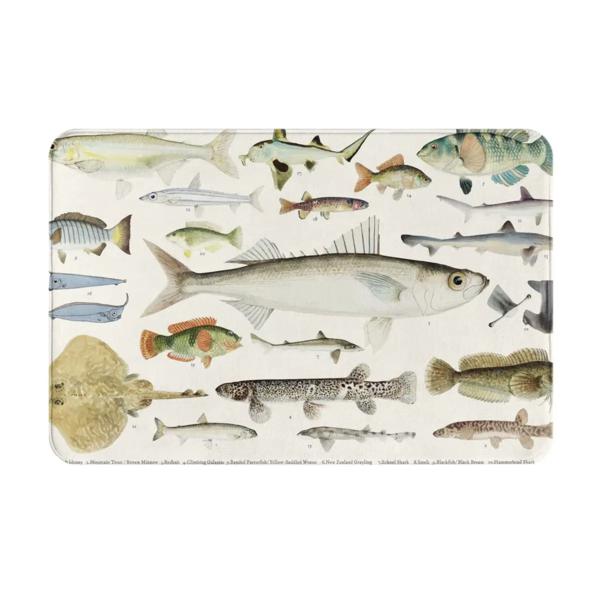 Уникальный напольный коврик рыба коллекция входная дверь Коврик Гостиная Кухня