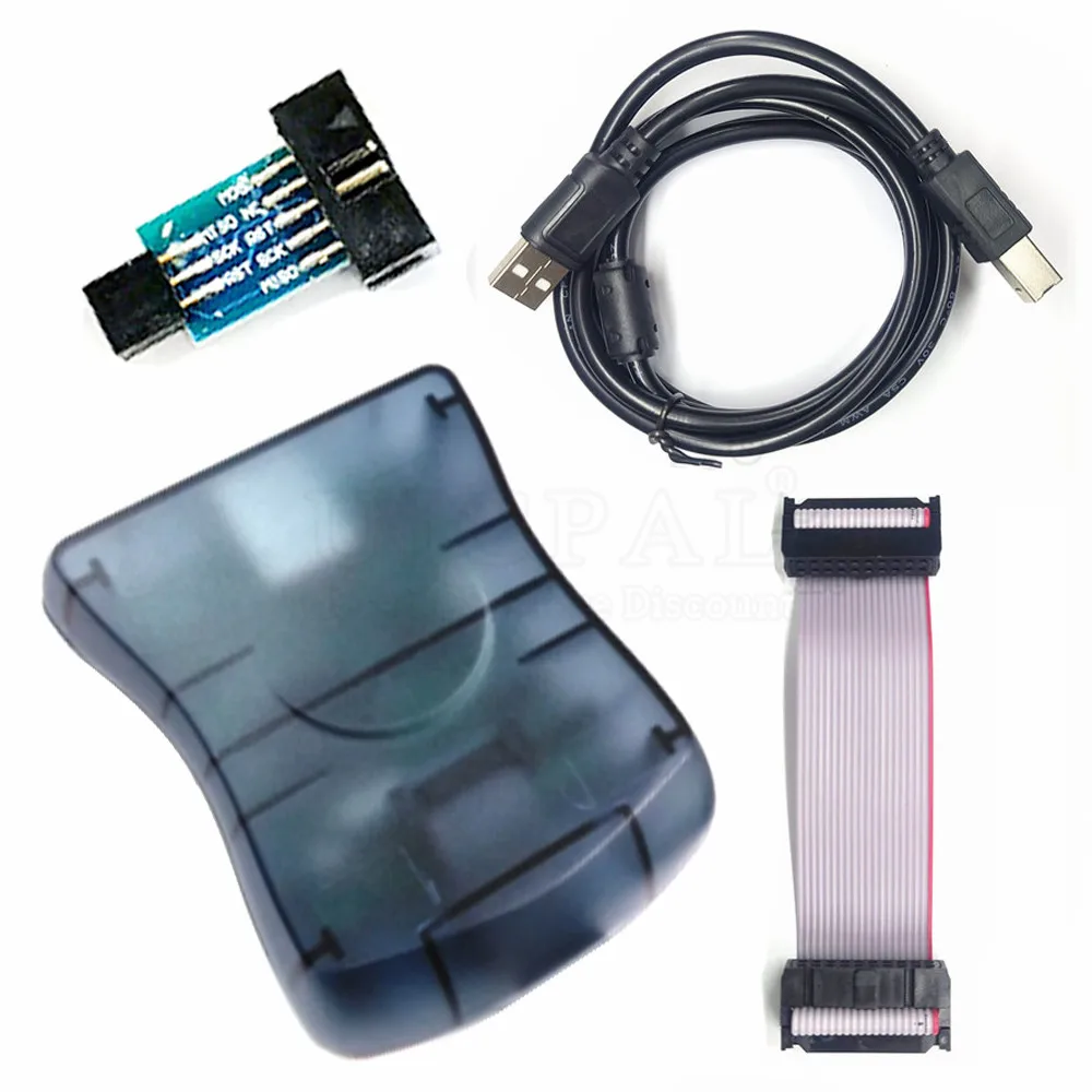 AVRISP USB AVR загрузчик ISP программатор совместимый с STK500 поддерживает AVR Studio AVRISP MKII-XPII Программирование с набором кабелей