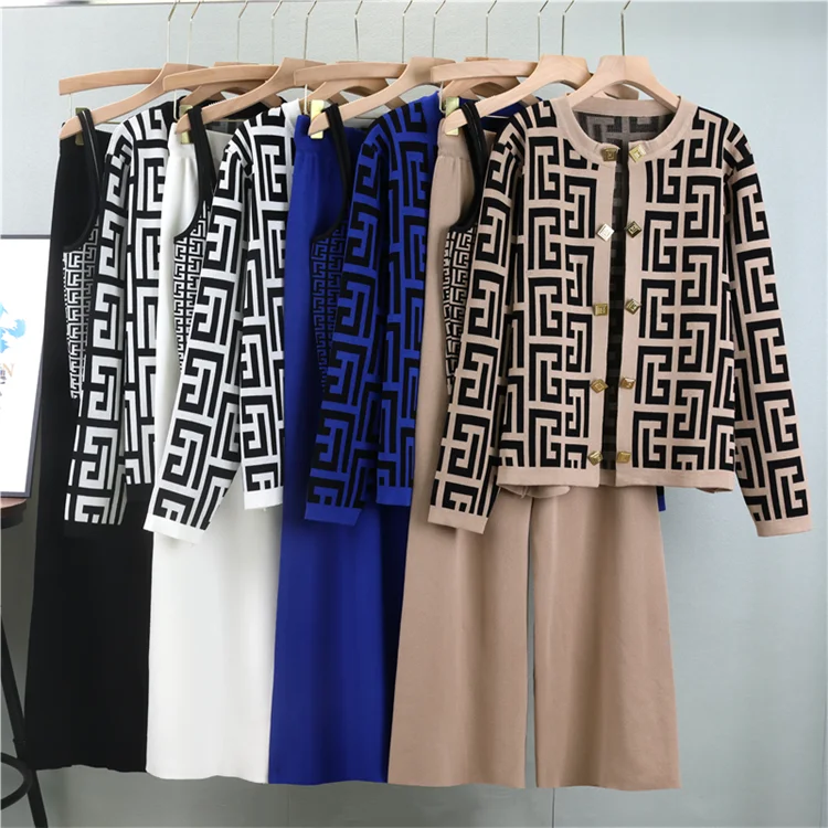 Осенне-зимние женские новые элитные повседневные костюмы шикарный