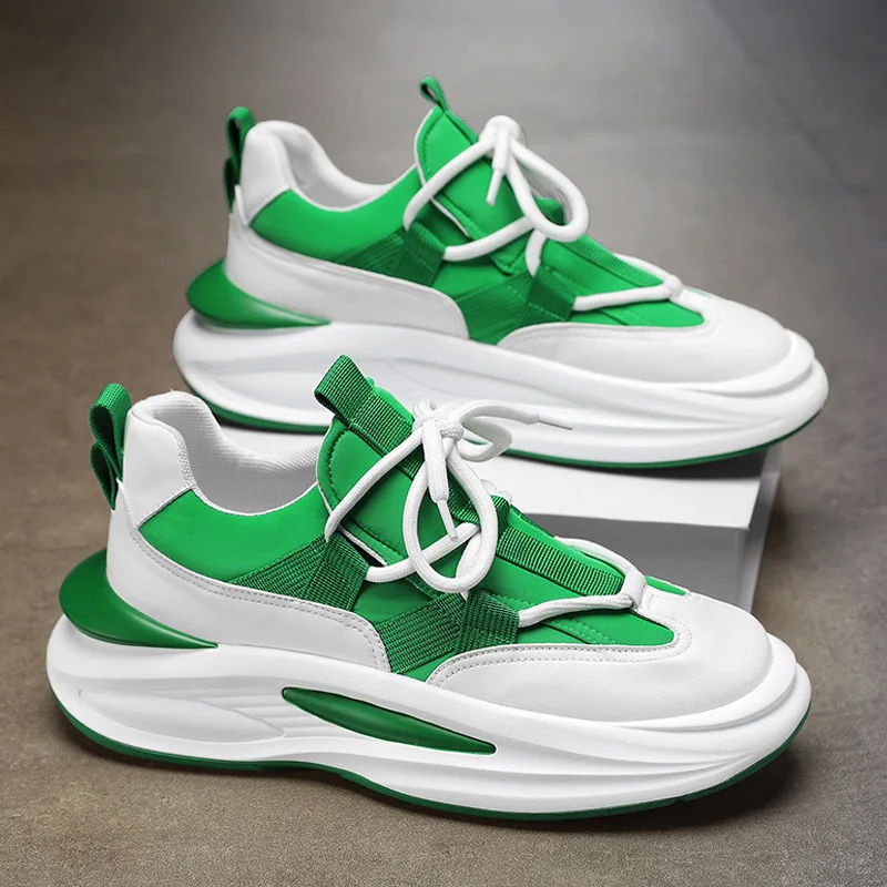 

Men's Shoes 2023 New Summer Breathable Women's Shoes Sports Shoes Casual Shoes Color Matching Thick Bottom Heightening Shoes