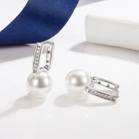 diwenfu 100 s925 sterling silver freshwater pearl jewelry for women aros mujer oreja orecchini silver 925 jewelry earrings