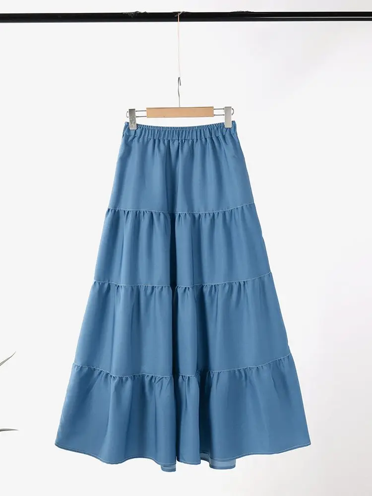 Женская длинная юбка с эластичным поясом ZANZEA