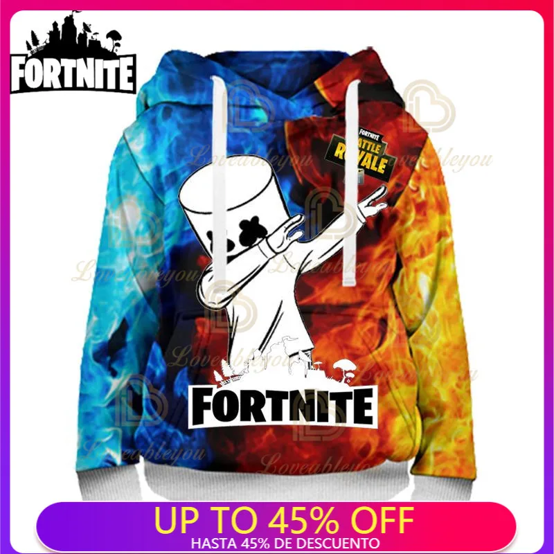 

3d Streetwear Boys Girls Tops Fortnite Kids Hoodie Sweatshirt Battle Royale and Sudadera Star Game Baby Clothes Hero Child Wear