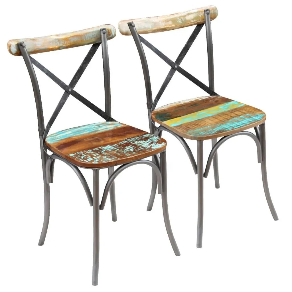 

Dining Chairs 2 pcs Solid Reclaimed Wood 20"x20.5"x33"