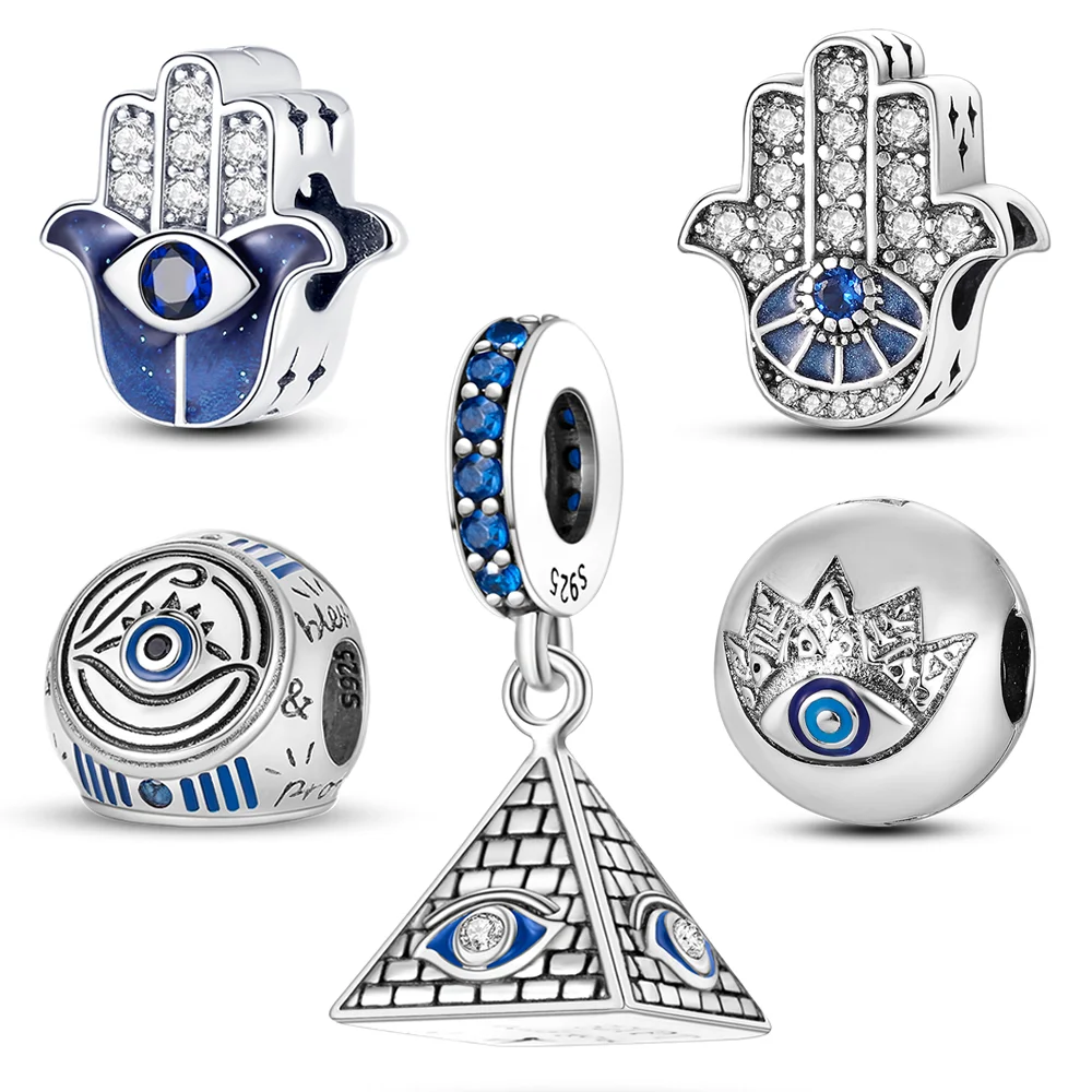 Подвески-шармы глаза дьявола из серебра 925 пробы | Украшения и аксессуары