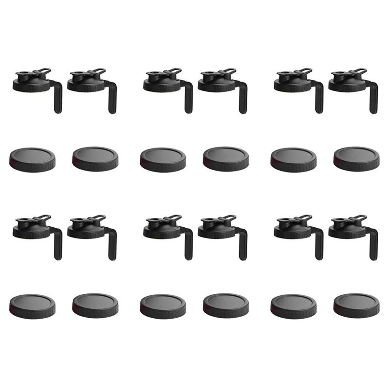 

Крышки с широким горлышком для банок, 12 крышек с откидной крышкой с ручкой и 12 герметичных крышек для хранения продуктов