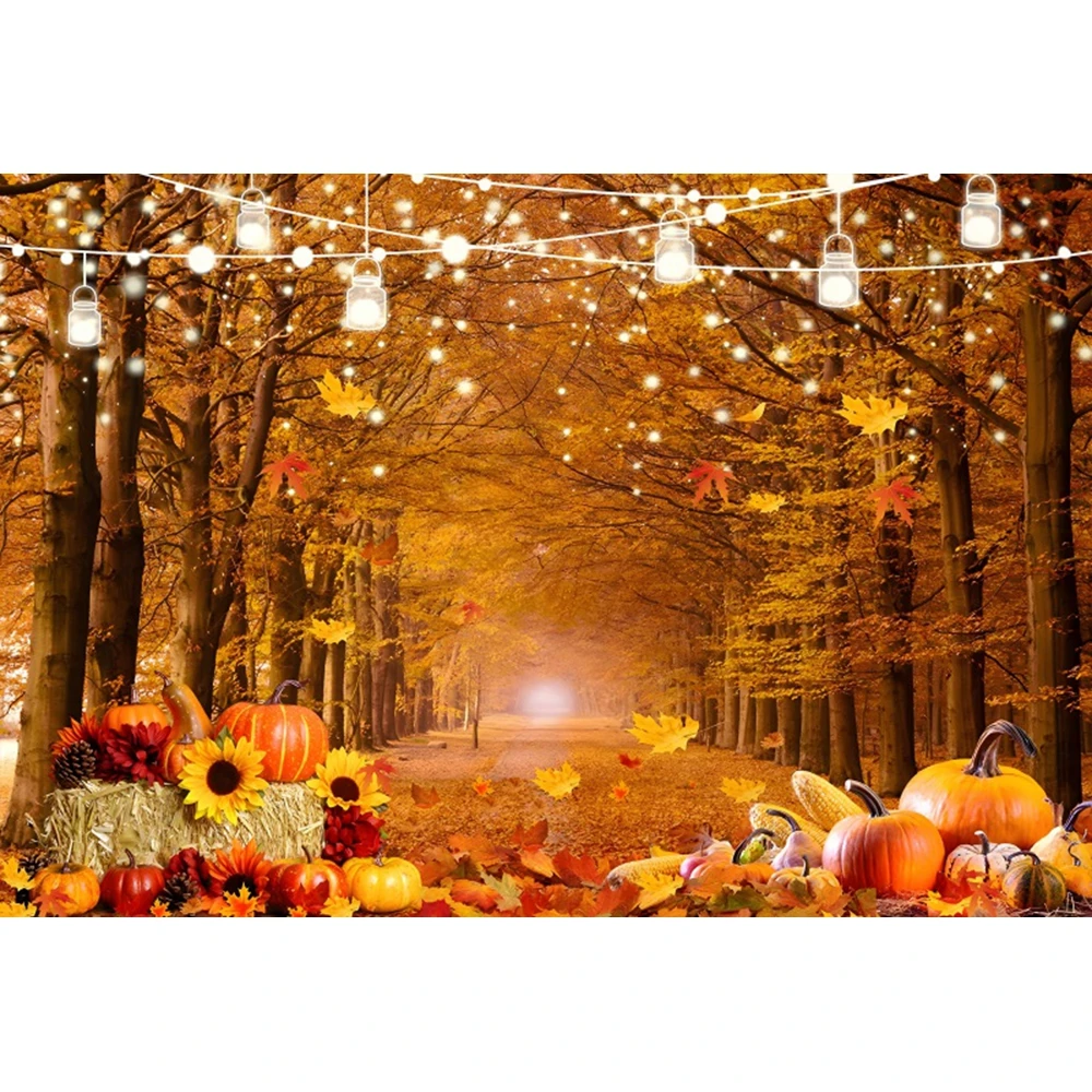 Фон для фотосъемки с изображением природного осеннего леса