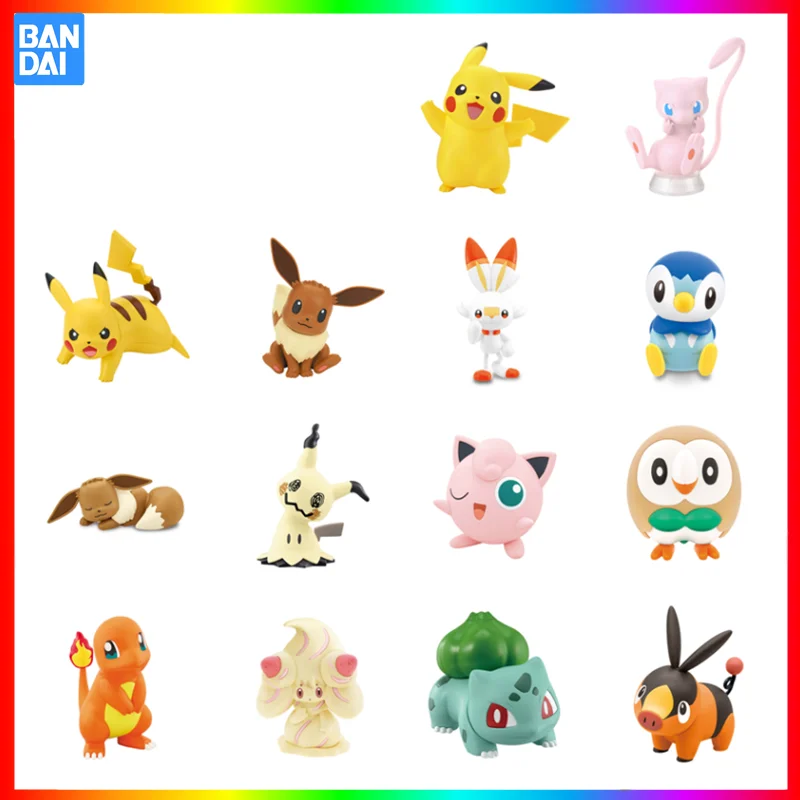 Quick Kawaii Pikachu Charmander Bulbasaur Assembly Model Collectible Toys