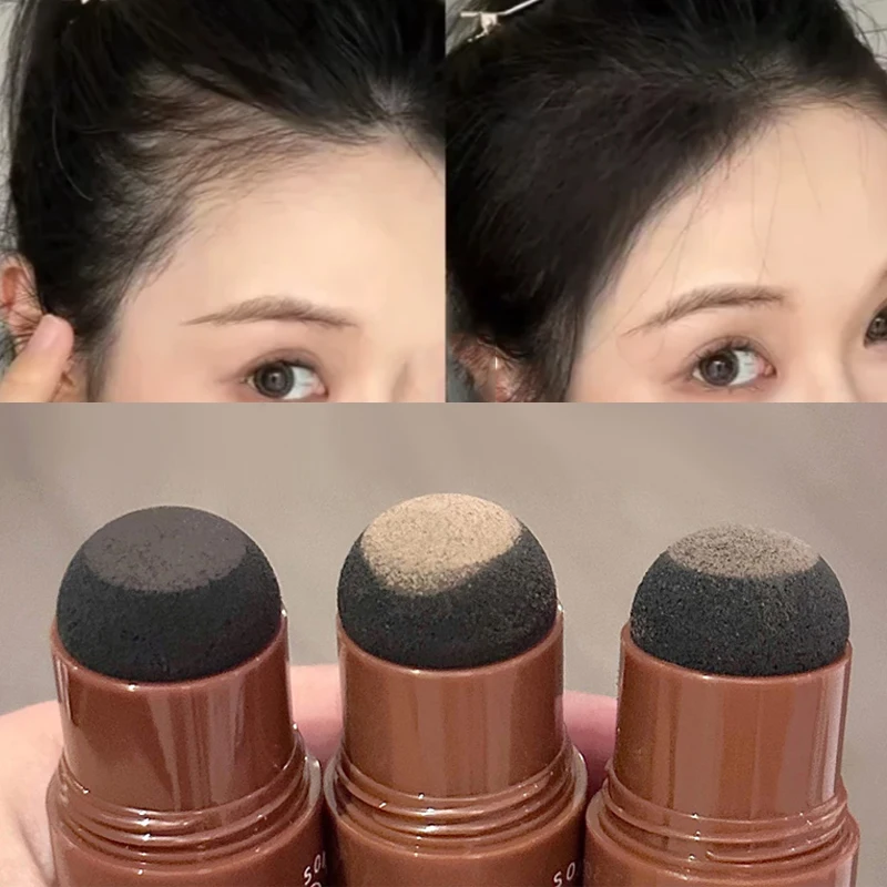 Черно-коричневая пудра для волос мгновенно покрывает линии красящая контурная