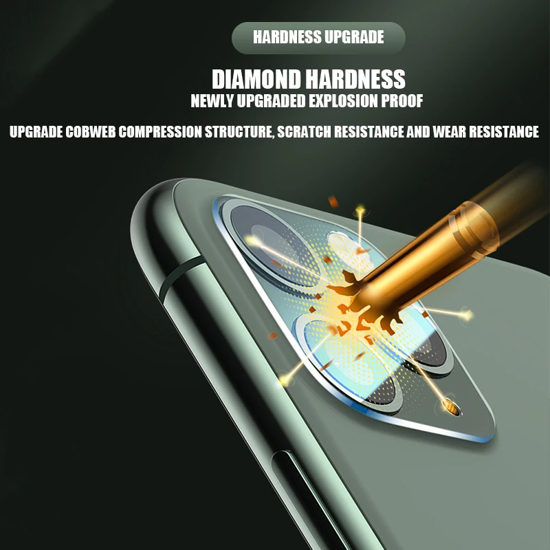 Закаленное стекло для объектива камеры iPhone 11 12 Pro XS Max X XR 7 8 6 6S Plus SE 3 шт. | Мобильные