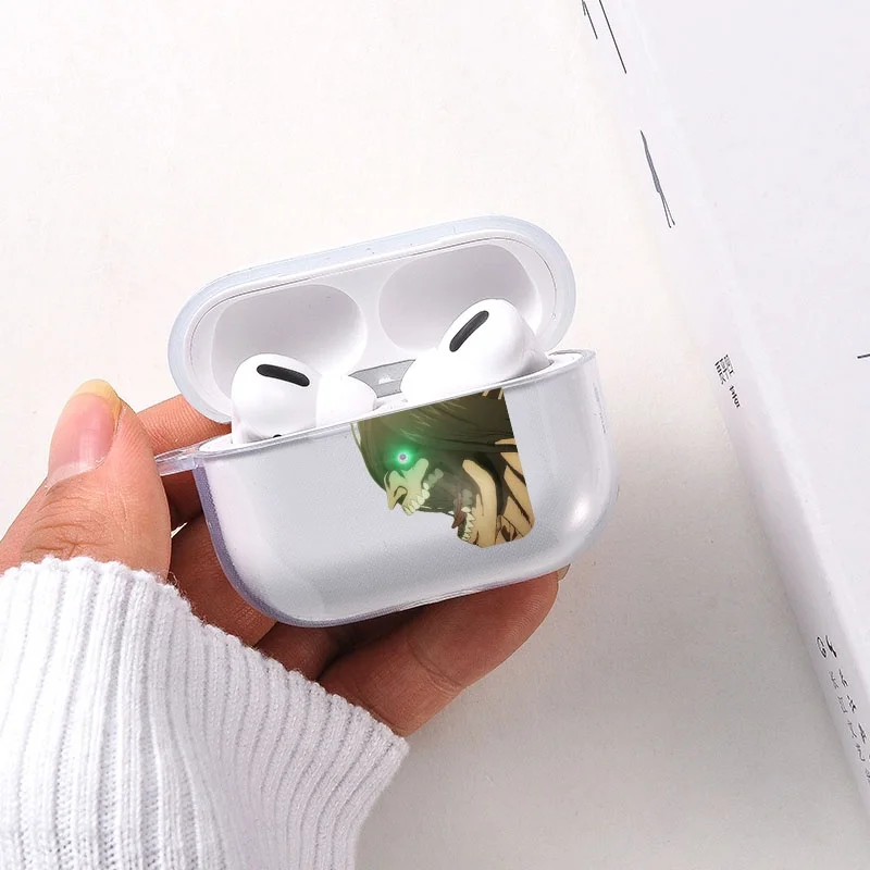 Фото Японский чехол для наушников «Атака Титанов» для Airpods 3 2 1, мягкий беспроводной чехол для наушников Bluetooth Shingeki No Kyojin, чехлы в стиле аниме №3