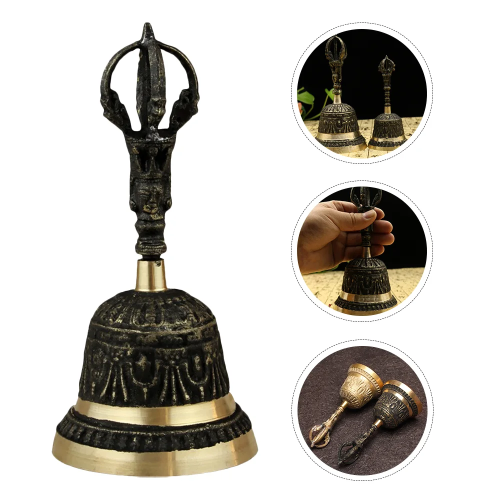

Bell Hand Bells Vintage Wedding Call Brass Jingle Service Rustic Handbell Toy Iron Pet Meditationbuddhism Small Copper Handbells
