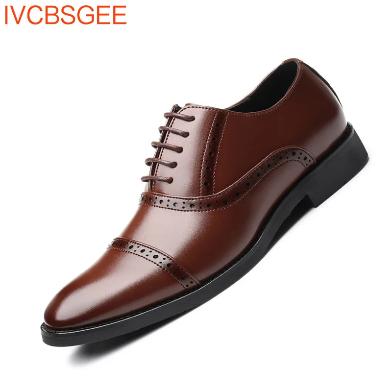 

2022 High Quality Handmade Oxford Dress Shoes Men Genuine Cow Leather Suit Shoes Footwear Wedding Formal Italian Shoes Hot