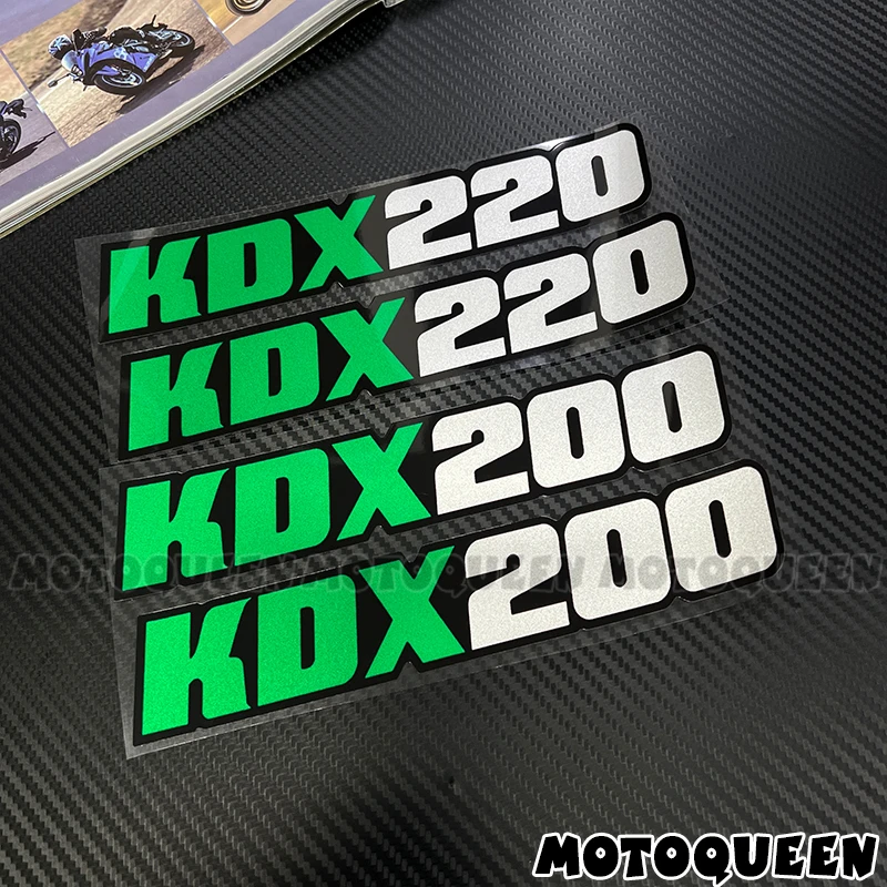 Фото Наклейки для мотоциклов Kawasaki KDX 200 220: на шлем, колесные диски, топливный бак, боковые светоотражающие наклейки-декали №1