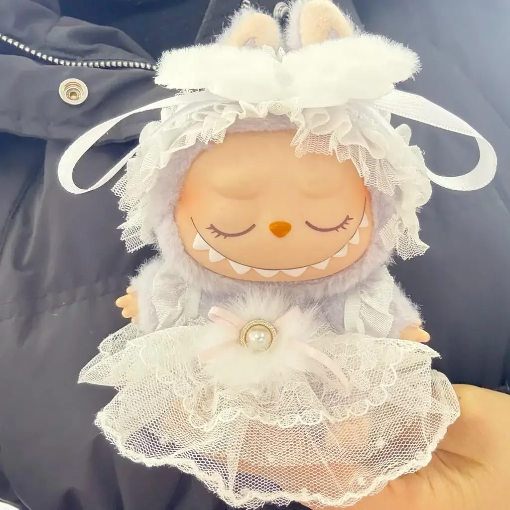 Мини-кукольная одежда аксессуары для 15-17 см Labubu Idol V1 V2 10 хлопковая кукла белый