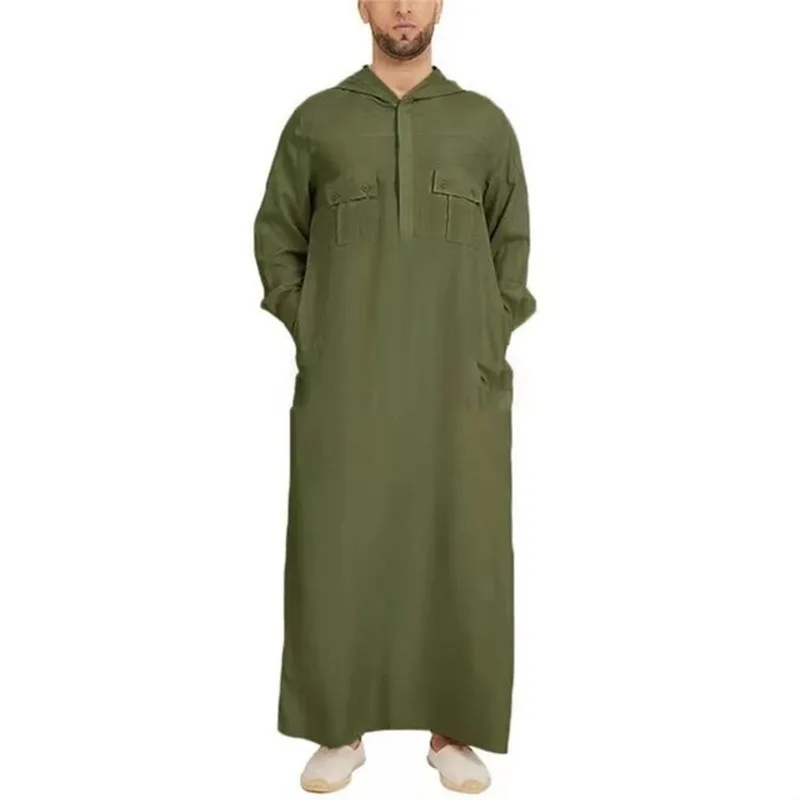 Muslim Fashion Men Robe Abaya Dubai Ropa Islamica Hombre Kaftan Islamic Clothing Pakistan Jubba Thobes Qamis Homme Musulman