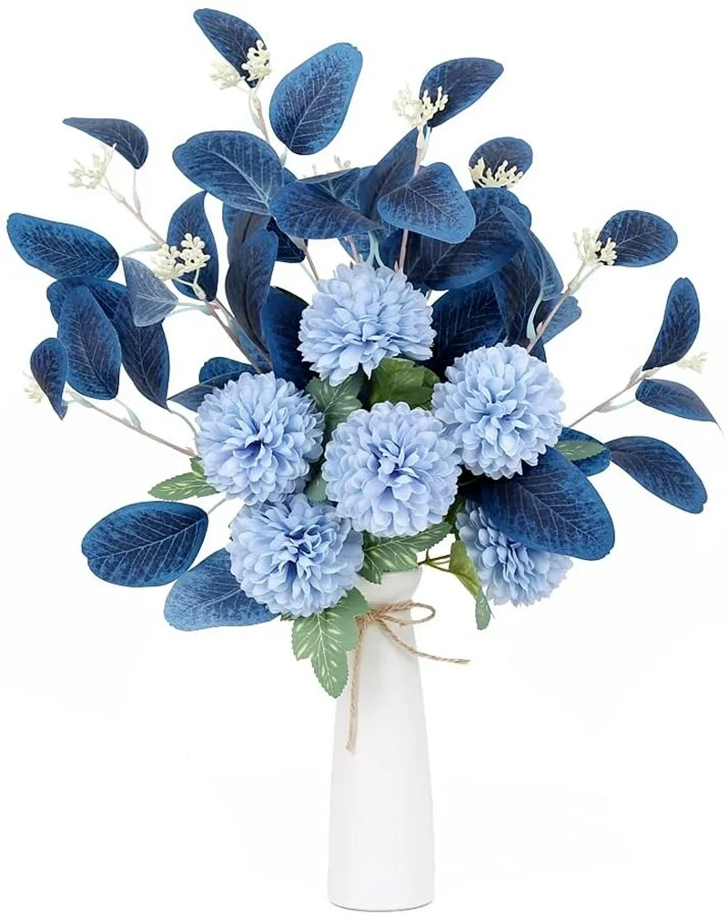 

Artificial Hydrangea Wedding Bouquet Chrysanthemum Silk Flower Fake Flower Arrangement Home Interior Table Decoration