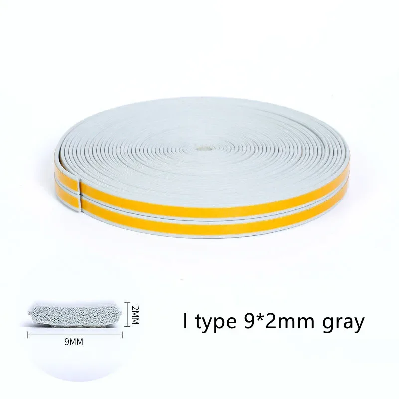 

10-метровая самоклеящаяся лента DIPE для дверей и фотоэлементов, стеклянное окно, Противоударная Резиновая полоса, пенопластовая Звукоизоляционная полоса