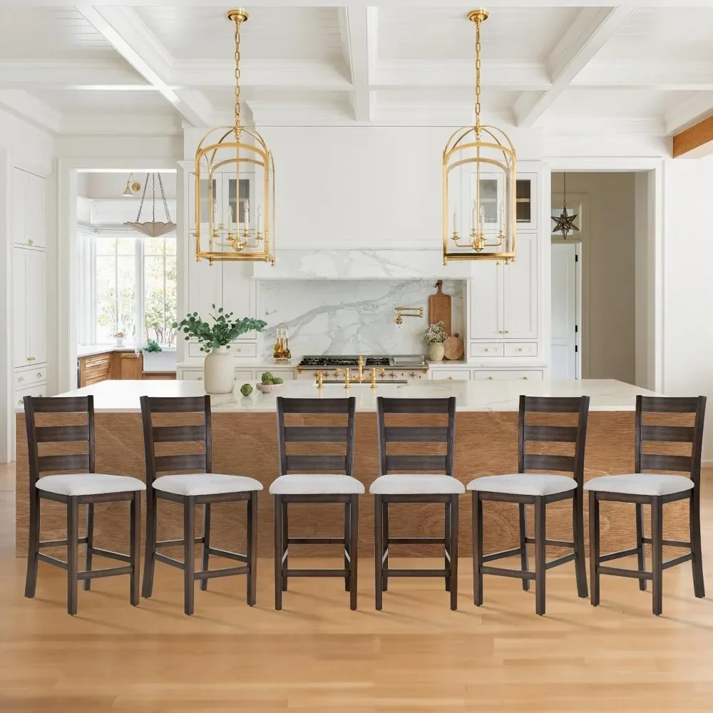 Барный стул набор из 4 стульев барные стулья мягкой ткани обеденные со спинками и