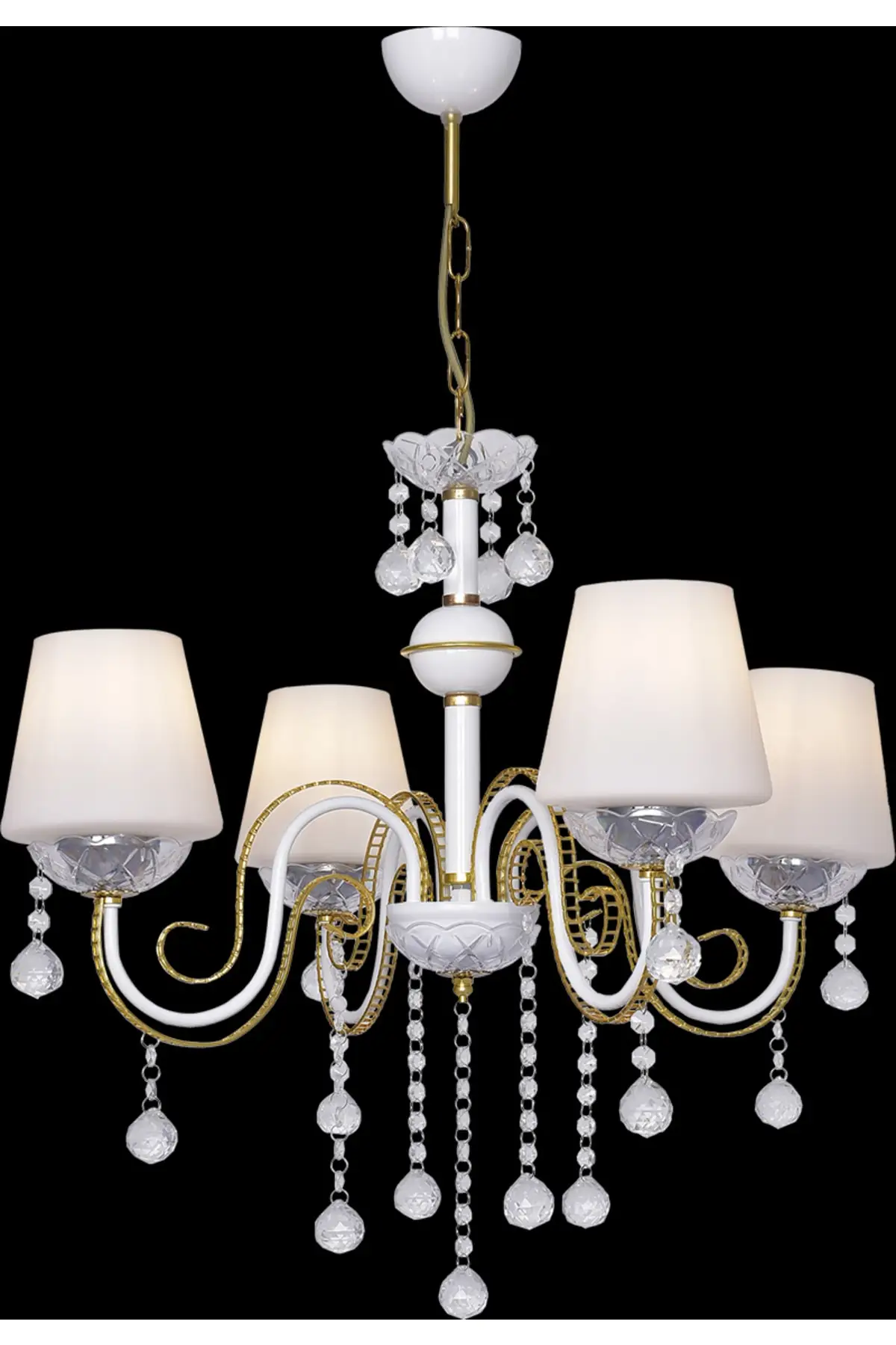 

Berfin 4 Pack White Yellow Special Static Painted Stainless Gold Stone Chandelier