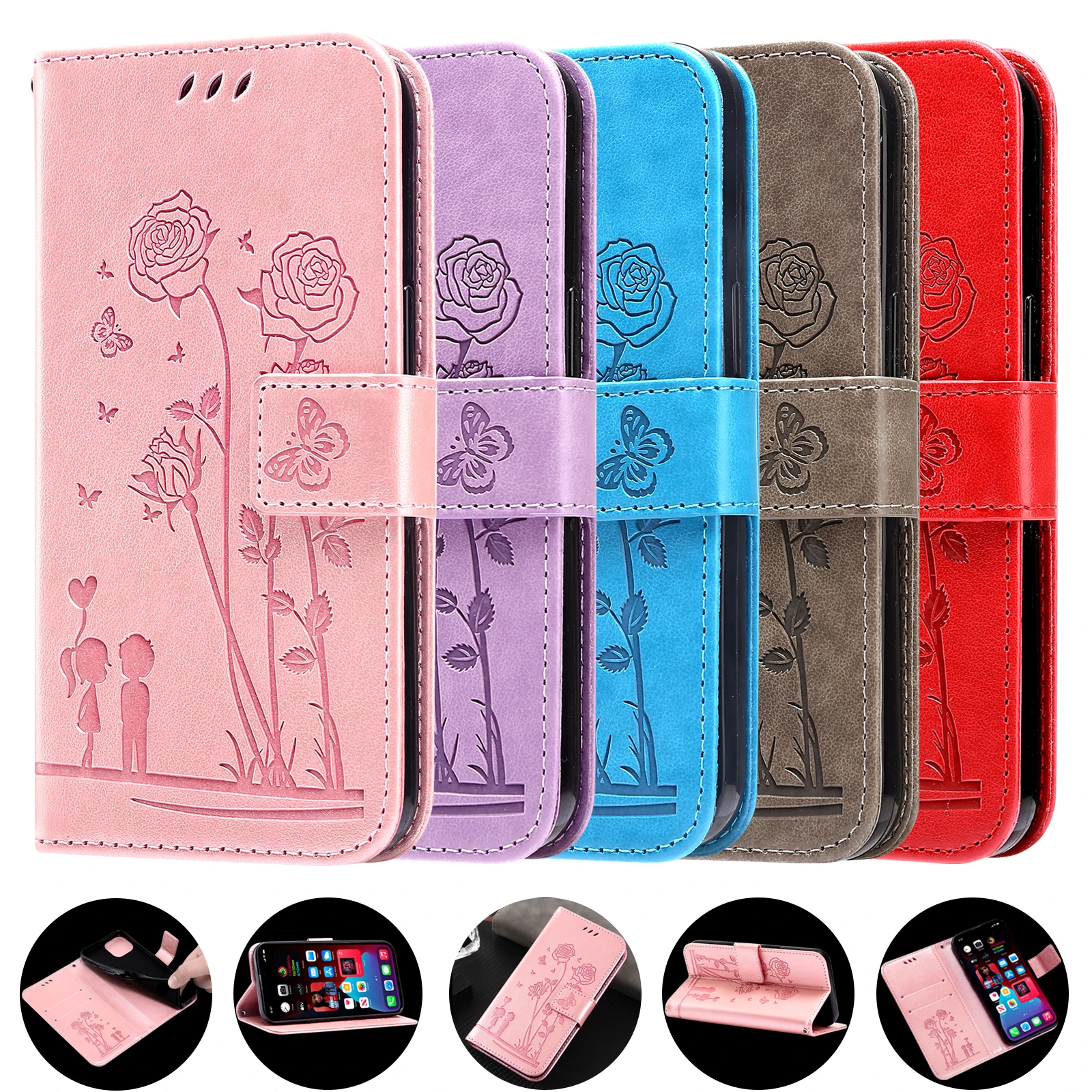 Чехол-книжка Etui для Samsung Galaxy S22 Ultra S21/S20 FE A03S A12 M12 A13 A22 A23 A32 A52 A52S A53 - купить по