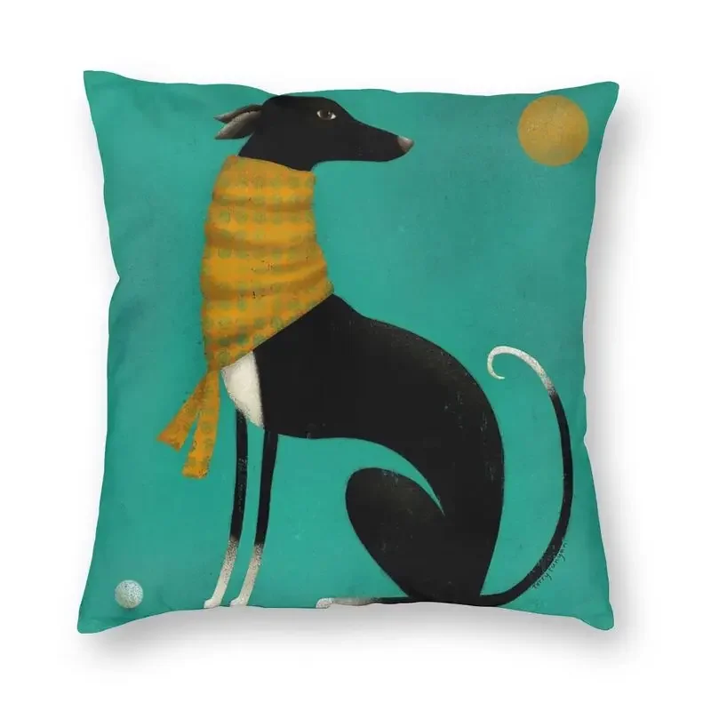 

Черная квадратная подушка с изображением животного