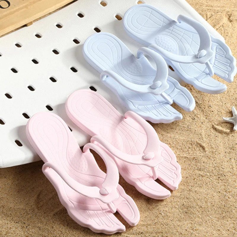 

Women's Slippers Summer Folding Travel Portable Slippers Home Flip-Flops Beach Flat Bottomed Light Female Sandals Flip Flop